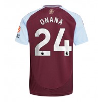 Maglia Calcio Aston Villa Amadou Onana #24 Prima Divisa 2024-25 Manica Corta